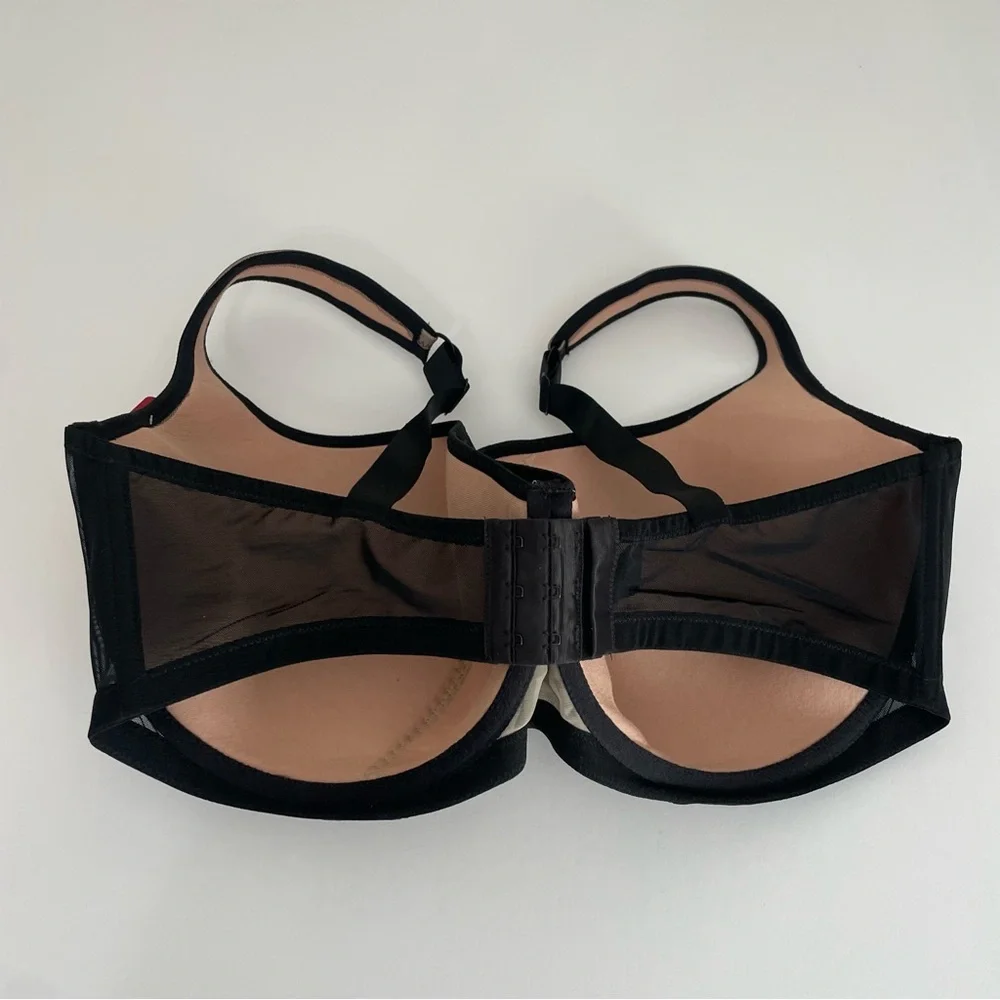 Rosme Bra Women Black Nude Size 42H‎ New NWT